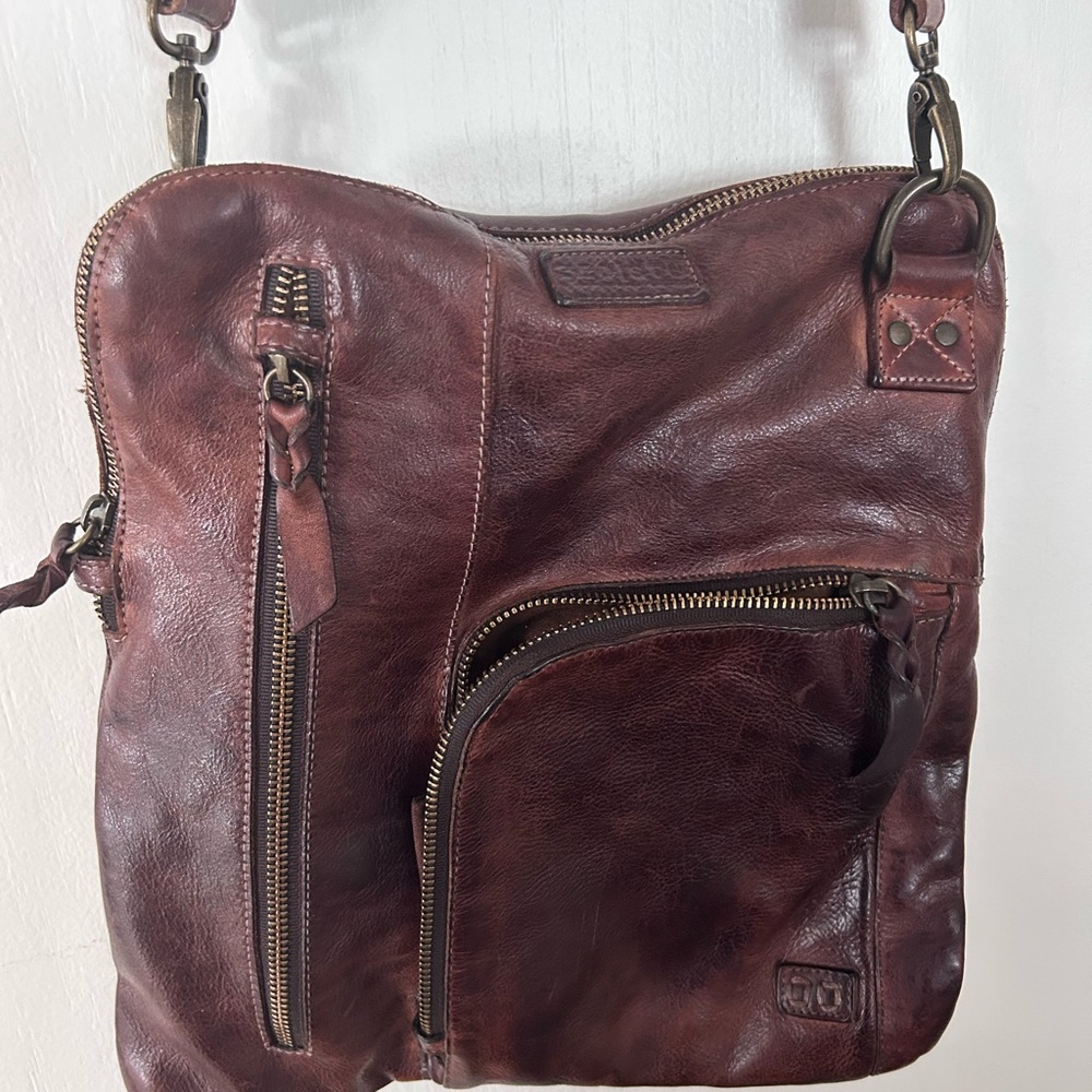 Men's Brown Leather Crossbody Bag